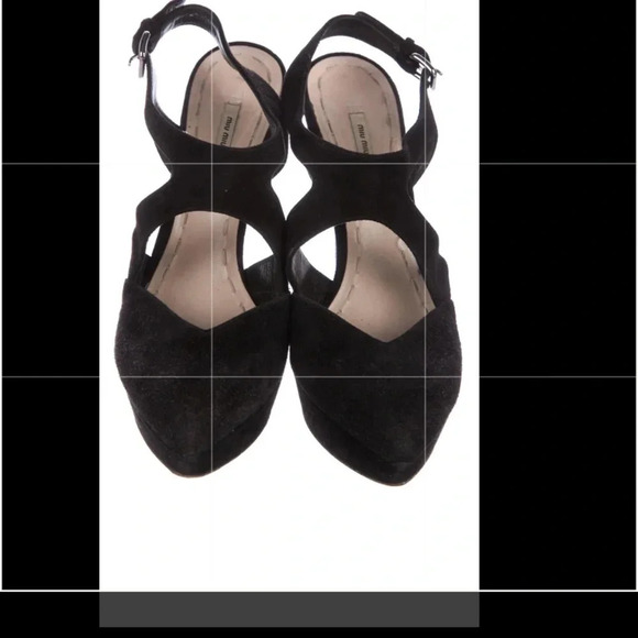 Miu Miu Shoes Pumps Strappy Suede Heeled size 9